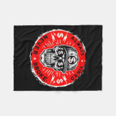 Always Tired Never Broke Funny Skull (on Back)  Fleece Deken (Voorkant (Horizontaal))