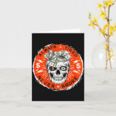 Always Tired Never Broke Funny Skull (on Back)  Kaart (Gele Bloem)