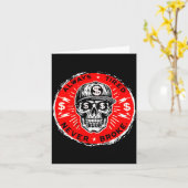 Always Tired Never Broke Funny Skull (on Back)  Kaart (Gele Bloem)