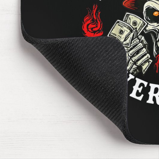 Always Tired Never Broke Funny Skull (on Back)  Muismat (Hoek)