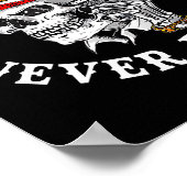 Always Tired Never Broke Funny Skull (on Back)  Poster (Hoek)