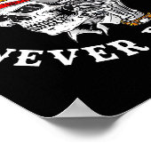 Always Tired Never Broke Funny Skull (on Back) Poster (Hoek)