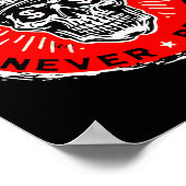 Always Tired Never Broke Funny Skull (on Back)  Poster (Hoek)