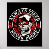 Always Tired Never Broke Skull (on Back)  Poster (Voorkant)