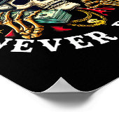 Always Tired Never Broke Skull (on Back) Poster (Hoek)