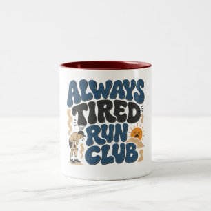 Always Tired Running Club, Zondags hardloopclub Tweekleurige Koffiemok