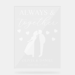 Always & Together Personalized Wedding Acryl Bord