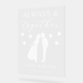 Always & Together Personalized Wedding Acryl Bord (Hoek)