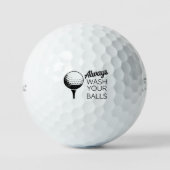 Always Wash Your Balls Funny Saying Golfing Golfer Golfballen (Voorkant)