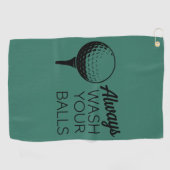 Always Wash Your Balls Funny Saying Golfing Golfer Golfhanddoek (Horizontaal)