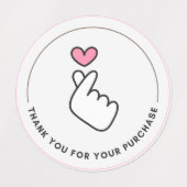 Always With Love Finger Heart Clothing Labels (Design 1)