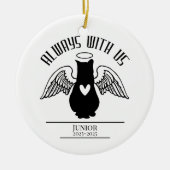Always With Us: Angel Cat Tribute Keramisch Ornament (Voorkant)
