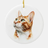 Always With Us: Angel Cat Tribute Keramisch Ornament (Achterkant)