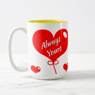 ❤️ "Always Yours" Romantic Coffee Mug Tweekleurige Koffiemok