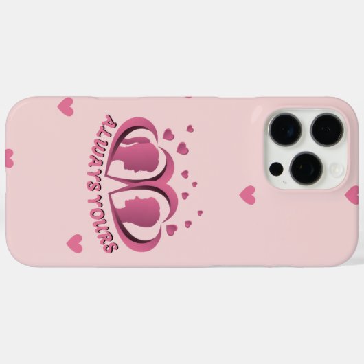 Always Yours Romantic Couple Hearts Phone Case (Achterkant (horizontaal))