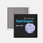 Alweer één hydrangea-magneet - zwart magneet (Voorkant / Achterkant)