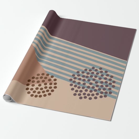 Alweer een midden-eeuws modern Abstract Cadeaupapier (Uitgerold)