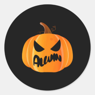 Alwin Naam Aangepaste Pompoen Gepersonaliseerde Ha Ronde Sticker