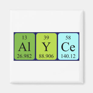 Alyce periodieke table name magnet