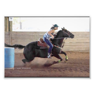 Alycia Barrel Race Foto Afdruk