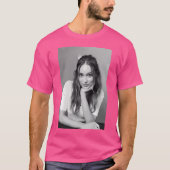 Alycia Debnam-Carey Zwart Wit Pop Kunstportret T-shirt (Voorkant)