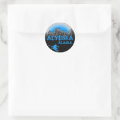 Alyeska Alaska blauw skiër stickers (Tas)