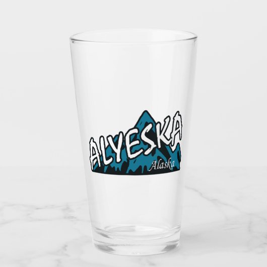 Alyeska Alaska Mountains Glas (Voorkant)