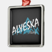 Alyeska Alaska Mountains Metalen Ornament (Links)