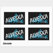 Alyeska Alaska Mountains Rechthoekige Sticker (Vel)