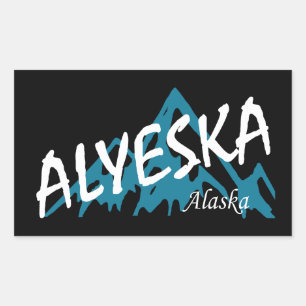 Alyeska Alaska Mountains Rechthoekige Sticker