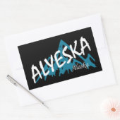 Alyeska Alaska Mountains Rechthoekige Sticker (Envelop)