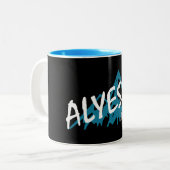 Alyeska Alaska Mountains Tweekleurige Koffiemok (Voorkant links)