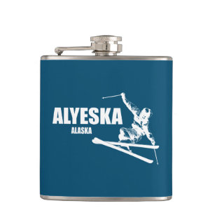 Alyeska Alaska Skier Heupfles