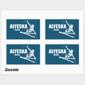 Alyeska Alaska Skier Rechthoekige Sticker (Vel)