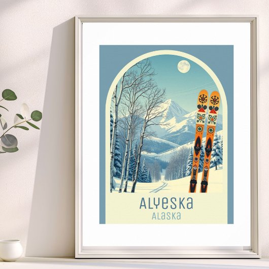 Alyeska Alaska skioord Poster