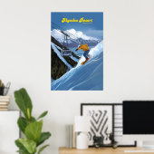 Alyeska Alaska Skireisposter Snowboarden Poster (Thuiskantoor)