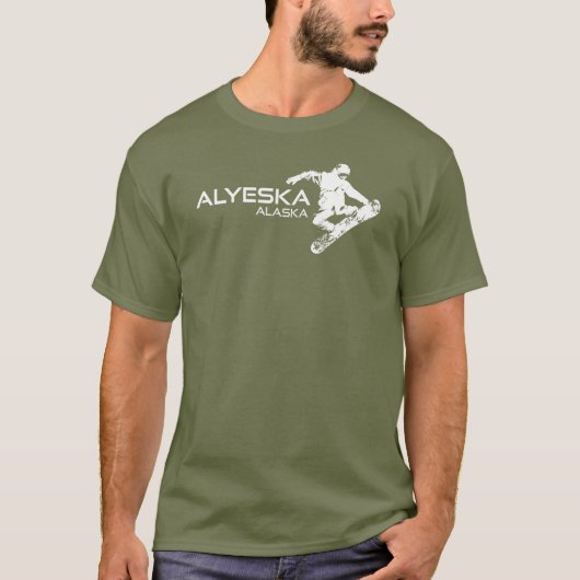 Alyeska Alaska Snowboarder T-shirt (Voorkant)