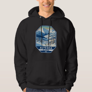 Alyeska Alaska Winter Reizen Kunst Vintage Hoodie