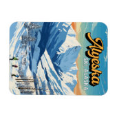 Alyeska Alaska Winter Reizen Kunst Vintage Magneet (Horizontaal)