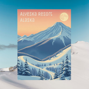 Alyeska Resort Alaska skivakantie Ansichtkaart Briefkaart