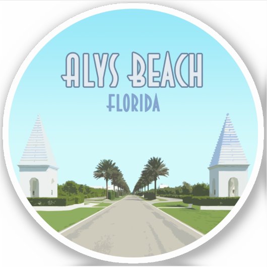 Alys Beach Florida Gulf Coast  Sticker (Voorkant)