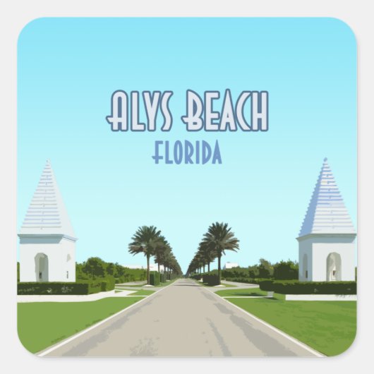 Alys Beach Florida Gulf Coast  Vierkante Sticker (Voorkant)
