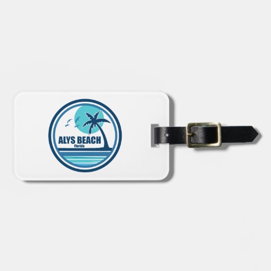 Alys Beach Fort Walton Palm Tree Vogels Bagagelabel (Voorkant horizontaal)