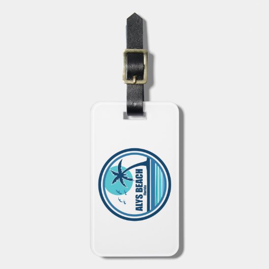Alys Beach Fort Walton Palm Tree Vogels Bagagelabel (Voorkant verticaal)