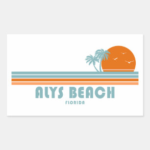 Alys Beach Fort Walton Sun Palmbomen Rechthoekige Sticker