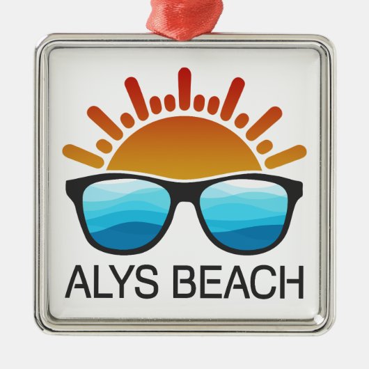 Alys Beach Zonnebril Metalen Ornament (Voorkant)