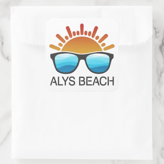 Alys Beach Zonnebril Vierkante Sticker (Tas)