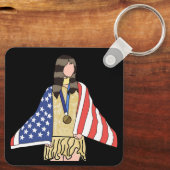 Alysa-Liu: The World Champion Sleutelhanger (Achterkant)