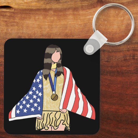 Alysa-Liu: The World Champion  Sleutelhanger (Achterkant)