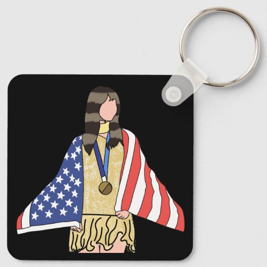 Alysa-Liu: The World Champion  Sleutelhanger (Achterkant)